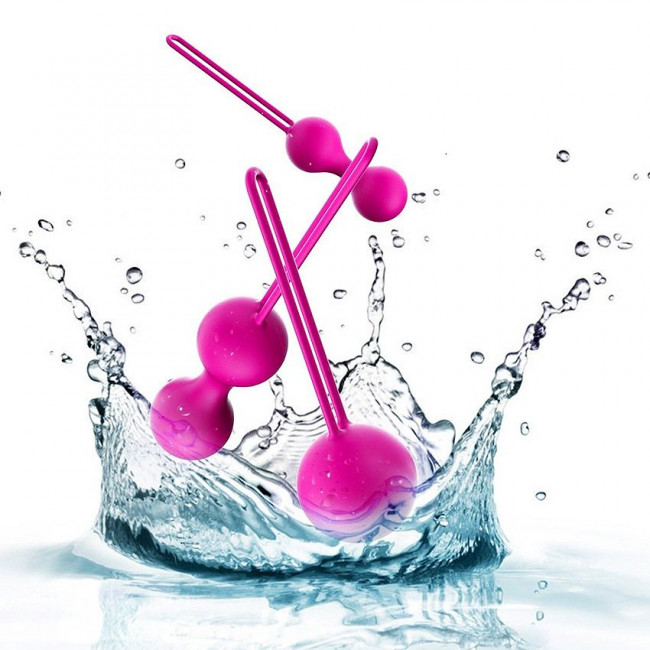 Набор из трех розовых вагинальных шариков Erokay Набор из трех розовых вагинальных шариков Erokay