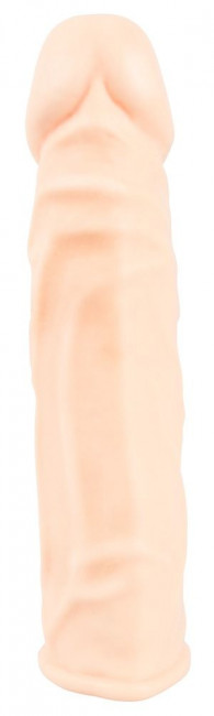 Телесная удлиняющая насадка с вибрацией Silicone Extension Vibrating - 19 см. Телесная удлиняющая насадка с вибрацией Silicone Extension Vibrating - 19 см.