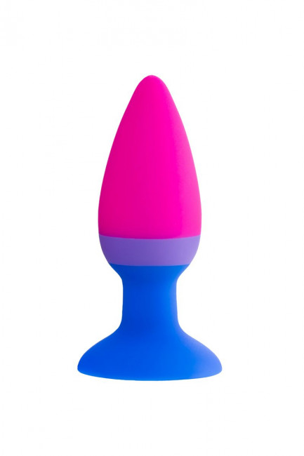 Сине-розовая анальная втулка Brian - 7 см. Сине-розовая анальная втулка Brian - 7 см.