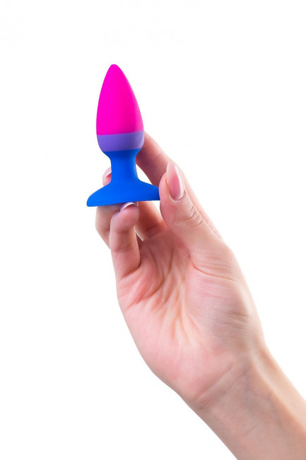 Сине-розовая анальная втулка Brian - 7 см. Сине-розовая анальная втулка Brian - 7 см.