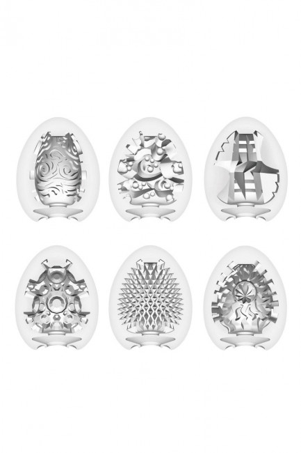 Набор из 6 мастурбаторов Tenga EGG Hard Boiled с различным рельефом Набор из 6 мастурбаторов Tenga EGG Hard Boiled с различным рельефом