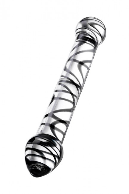 Стеклянный фаллоимитатор из прозрачного стекла со спиралями - 20,5 см. Стеклянный фаллоимитатор из прозрачного стекла со спиралями - 20,5 см.