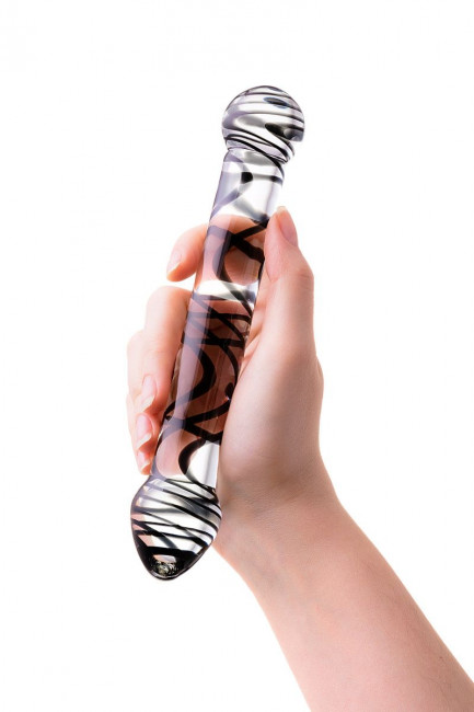 Стеклянный фаллоимитатор из прозрачного стекла со спиралями - 20,5 см. Стеклянный фаллоимитатор из прозрачного стекла со спиралями - 20,5 см.