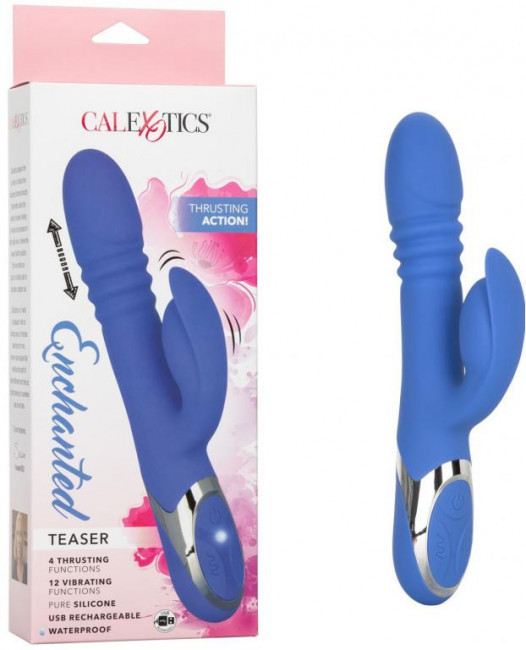 Синий вибромассажер-кролик Enchanted Teaser - 23 см. Синий вибромассажер-кролик Enchanted Teaser - 23 см.