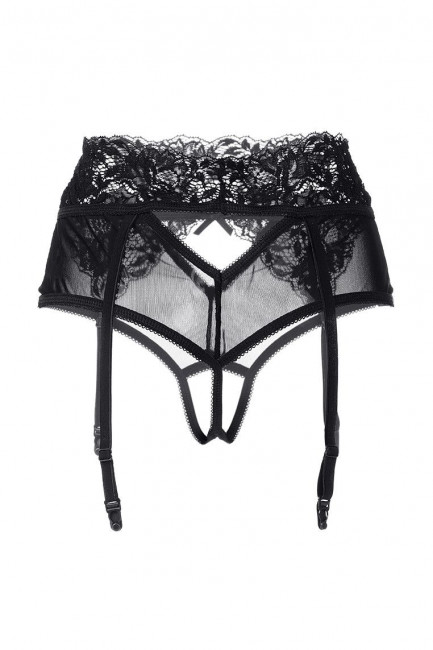 Эротические кружевные трусики-пояс c высокой посадкой