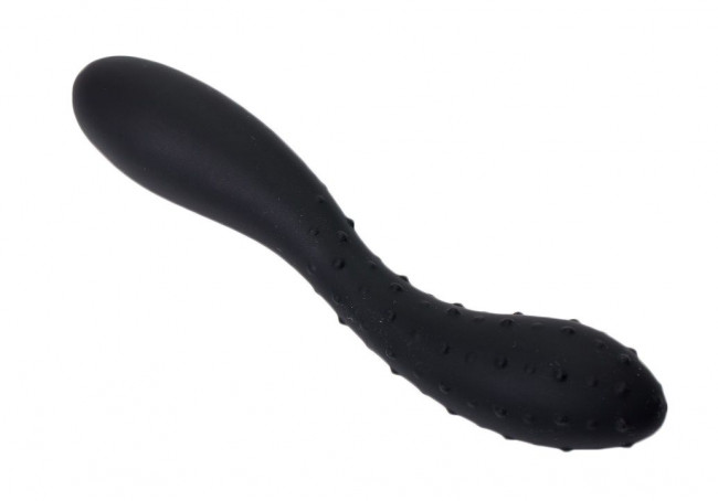 Чёрный двусторонний фаллоимитатор с двумя разными поверхностями - 19,7 см. Чёрный двусторонний фаллоимитатор с двумя разными поверхностями - 19,7 см.