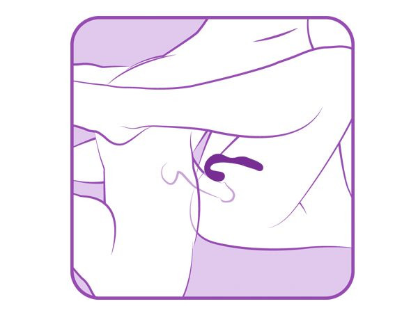 Двусторонний вибратор Mr. Hook на эластичных ремешках с пультом ДУ Двусторонний вибратор Mr. Hook на эластичных ремешках с пультом ДУ