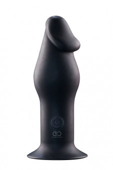 Черный анальный вибромассажер 5INCH RECHARGEABLE BUTTPLUG - 12,7 см.