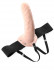Полый страпон 8" Hollow Strap-On телесного цвета - 19 см.