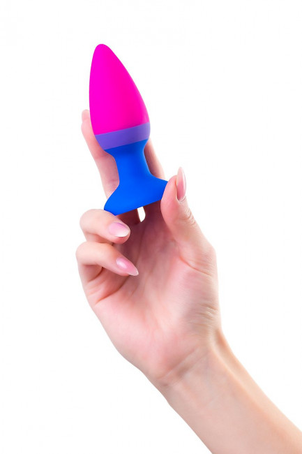 Сине-розовая анальная втулка Reed - 10 см. Сине-розовая анальная втулка Reed - 10 см.