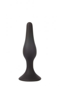 Чёрная анальная втулка Sex Expert - 10 см.