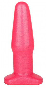 Розовый гелевый плаг на подставке - 14 см.