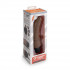 Коричневый анальный вибратор 7" Slim Anal Realistic Vibrator - 20 см.