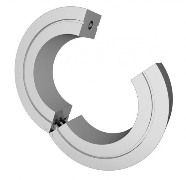 Серебристый гладкий утяжелитель на мошонку с ключиком Серебристый гладкий утяжелитель на мошонку с ключиком