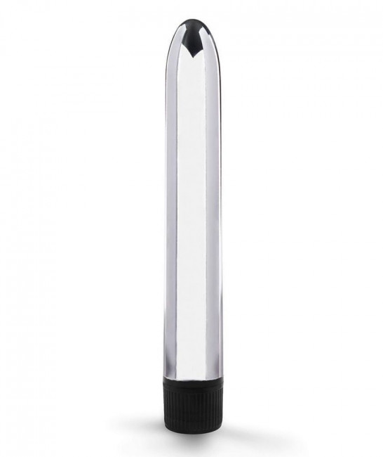 Черный гладкий вибратор - 15,5 см. Черный гладкий вибратор - 15,5 см.