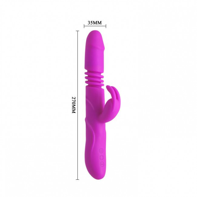 Вибратор с поступательным движением и ротацией Ward - 27 см. Вибратор с поступательным движением и ротацией Ward - 27 см.