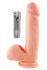Телесный вибратор на присоске - 17 см.