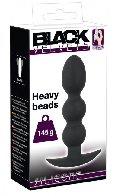 Тяжелая анальная елочка Heavy Beads - 13,3 см. Тяжелая анальная елочка Heavy Beads - 13,3 см.