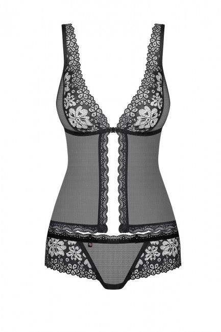 Роскошный кружевной комплект из топа и трусиков-шортиков Роскошный кружевной комплект из топа и трусиков-шортиков