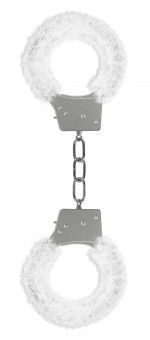 Пушистые белые наручники OUCH! White