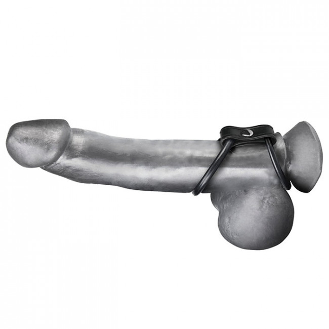 Двойное эрекционное кольцо на пенис и мошонку Двойное эрекционное кольцо на пенис и мошонку