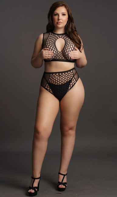 Эротический комплект Duo Net Key-Hole Bra Set