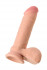 Телесный фаллоимитатор с мошонкой на присоске - 17 см. Телесный фаллоимитатор с мошонкой на присоске - 17 см.