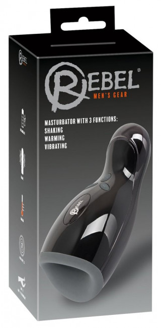 Черный мастурбатор Rebel Masturbator с нагревом Черный мастурбатор Rebel Masturbator с нагревом