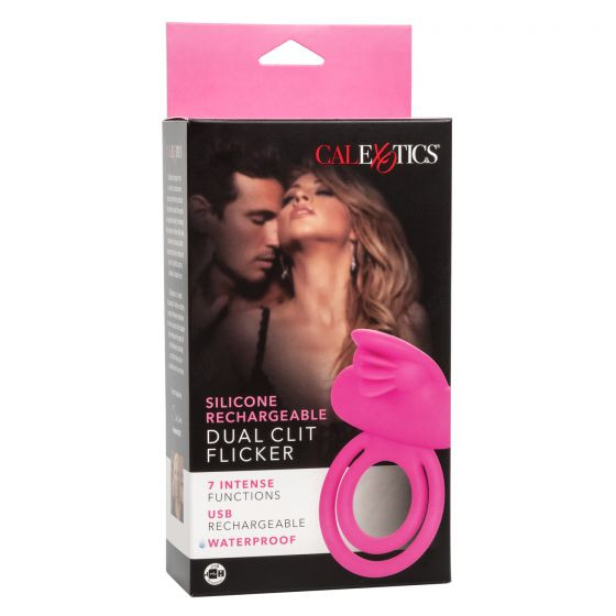 Ярко-розовое эрекционное кольцо Silicone Rechargeable Dual Clit Flicker Ярко-розовое эрекционное кольцо Silicone Rechargeable Dual Clit Flicker