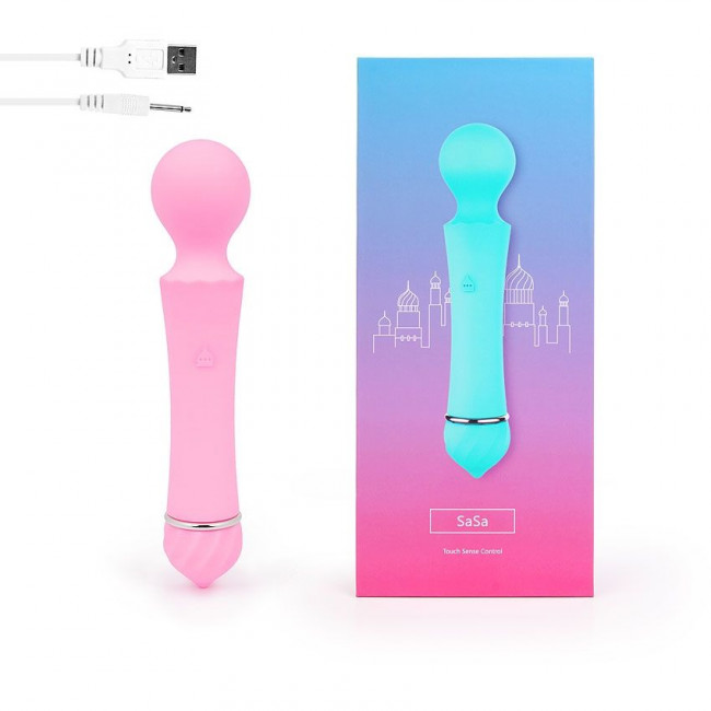 Розовый вибромассажер Sasa с круглой головкой - 16 см. Розовый вибромассажер Sasa с круглой головкой - 16 см.