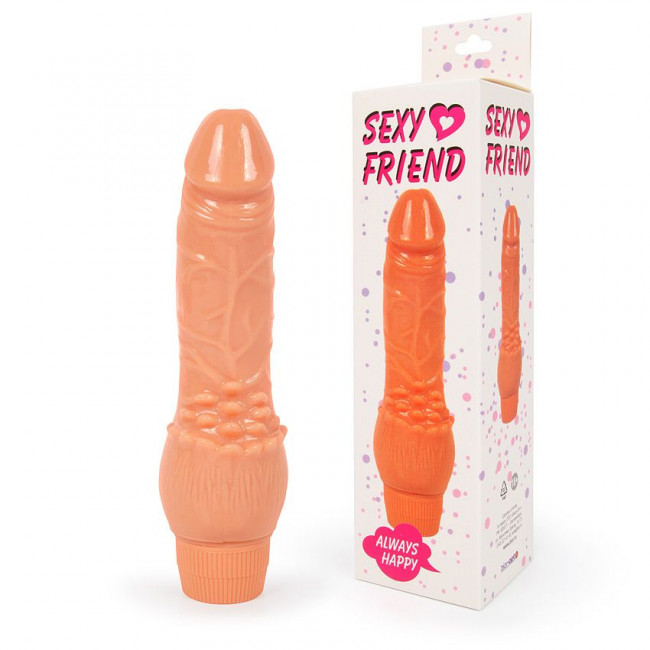 Телесный вибратор-реалистик без мошонки - 17 см. Телесный вибратор-реалистик без мошонки - 17 см.