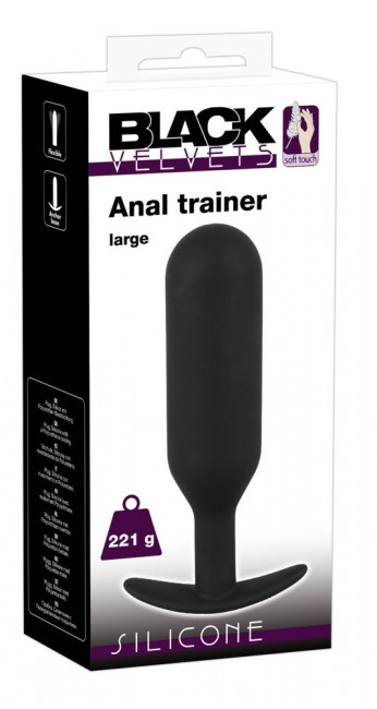 Черная анальная пробка с утяжелением Anal Trainer Large - 17,5 см. Черная анальная пробка с утяжелением Anal Trainer Large - 17,5 см.