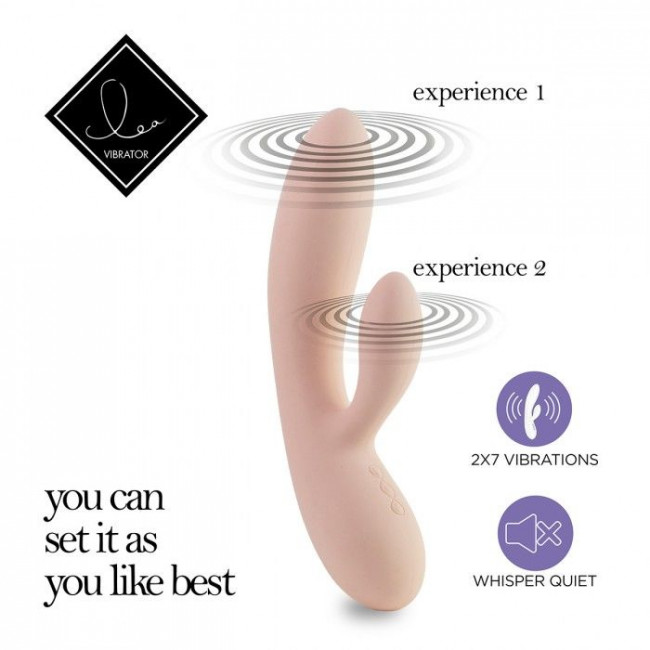 Бежевый вибратор-кролик Lea Rabbit Vibrator - 20,2 см. Бежевый вибратор-кролик Lea Rabbit Vibrator - 20,2 см.