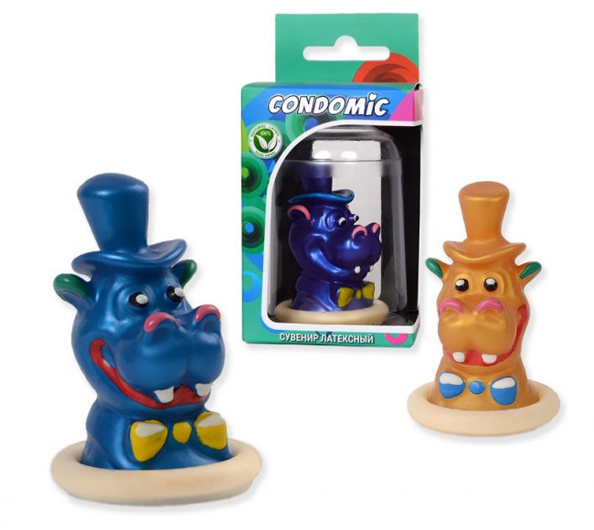 Сувенирный латексный презерватив "Бегемот" Сувенирный латексный презерватив "Бегемот"