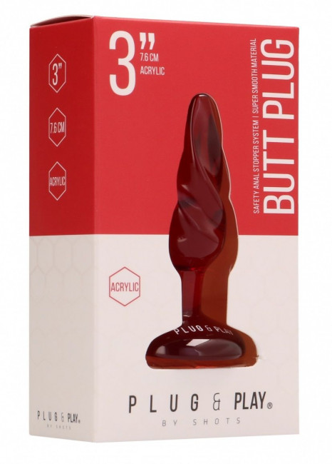 Красная анальная пробка Butt Plug Rounded 3 Inch - 7,6 см. Красная анальная пробка Butt Plug Rounded 3 Inch - 7,6 см.
