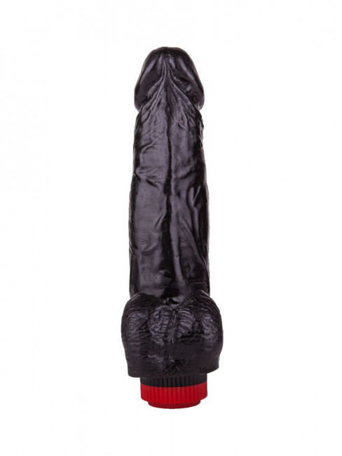 Чёрный виброфаллос со встроенным пультом - 16,5 см. Чёрный виброфаллос со встроенным пультом - 16,5 см.