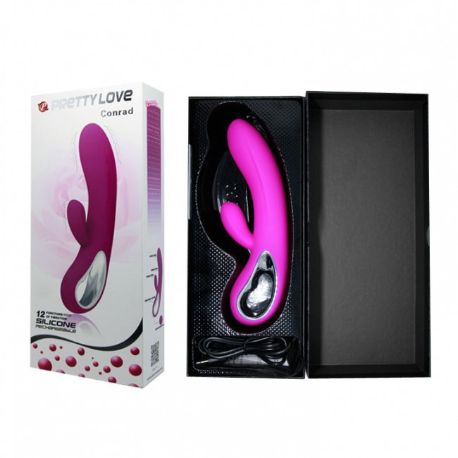 Лиловый вибратор Conrad - 21 см. Лиловый вибратор Conrad - 21 см.