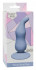 Голубая анальная пробка Waved Anal Plug Blue - 11 см.