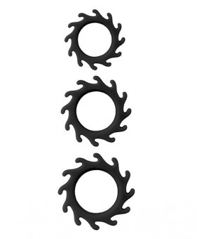 Набор из 3 эрекционных колец MENZSTUFF BUZZ SAW COCK RING SET