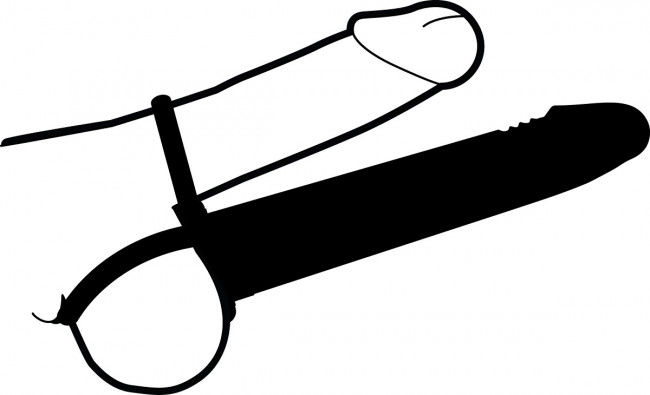 Чёрная насадка на пенис Realistic Treasure Чёрная насадка на пенис Realistic Treasure