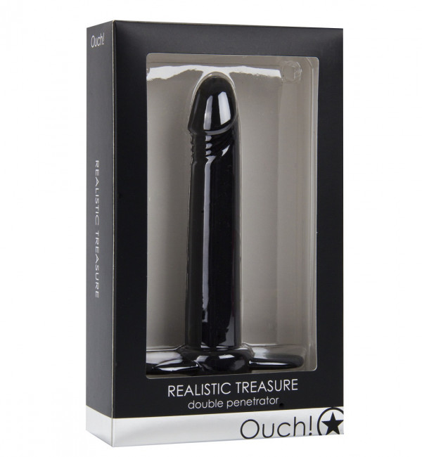 Чёрная насадка на пенис Realistic Treasure Чёрная насадка на пенис Realistic Treasure