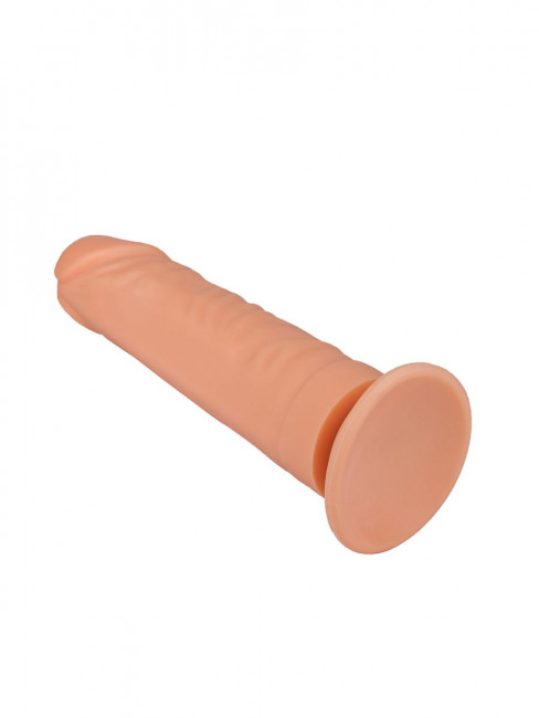 Фаллоимитатор на присоске из нежного геля - 17,5 см.