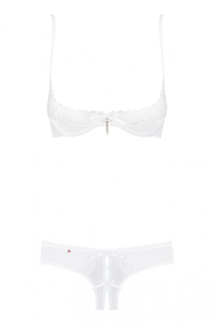 Белоснежный комплект Alabastra с полуоткрытым лифом Белоснежный комплект Alabastra с полуоткрытым лифом