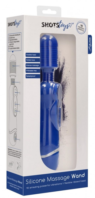 Синий универсальный массажер Silicone Massage Wand - 20 см. Синий универсальный массажер Silicone Massage Wand - 20 см.