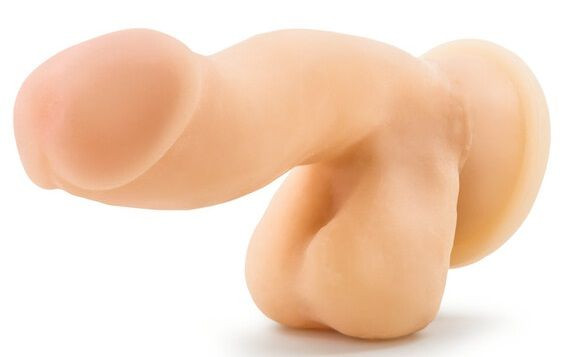 Телесный фаллоимитатор на присоске 6.5" Sensa Feel Dildo - 17,78 см.