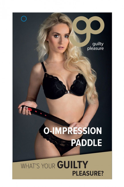 Чёрный пэддл с красным геометрическим узором O-Impression Paddle - 40 см.