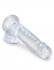 Прозрачный фаллоимитатор 7" Cock with Balls - 20,3 см.