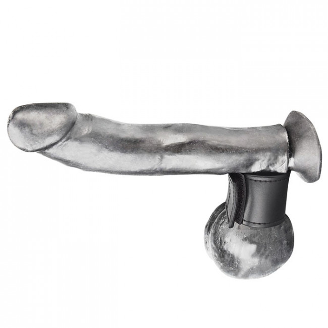 Хомут-утяжка для мошонки из искусственной кожи на липучке VELCRO BALL STRETCHER- 4 см. Хомут-утяжка для мошонки из искусственной кожи на липучке VELCRO BALL STRETCHER- 4 см.