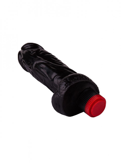 Большой чёрный вибромассажёр в форме фаллоса - 20,5 см. Большой чёрный вибромассажёр в форме фаллоса - 20,5 см.