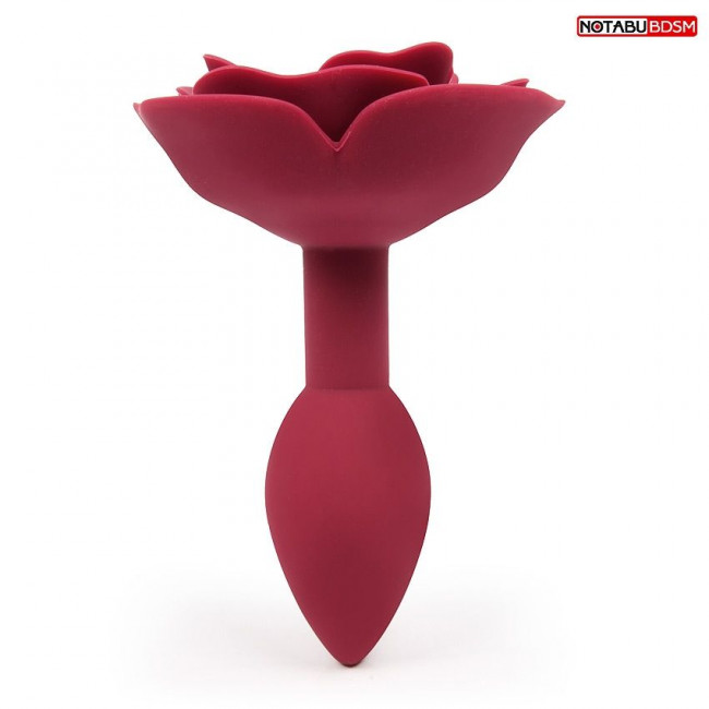 Красная гладкая анальная втулка-роза Красная гладкая анальная втулка-роза